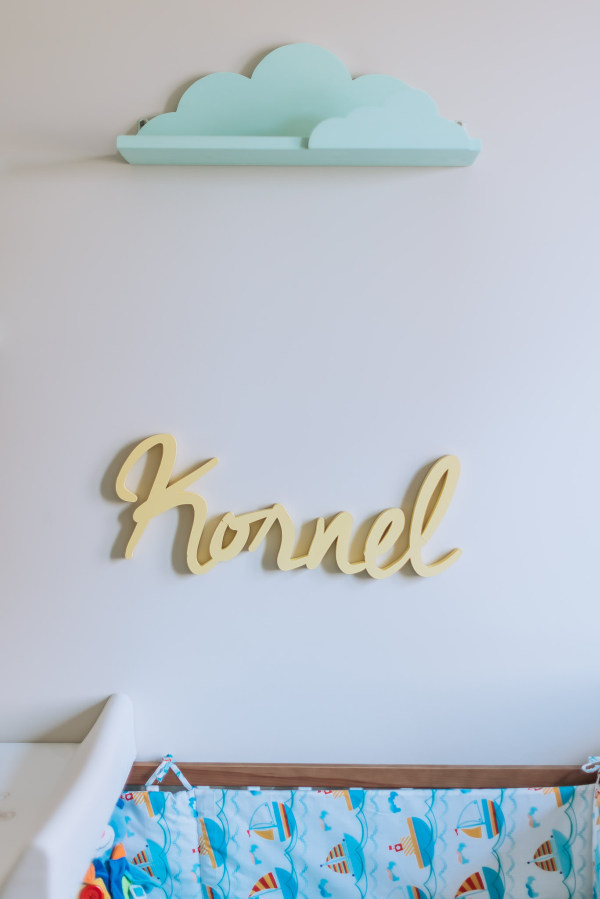 Napis z imieniem dziecka