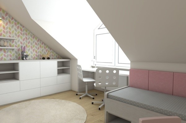 Wizualizacji pokoju dziewczynek 1