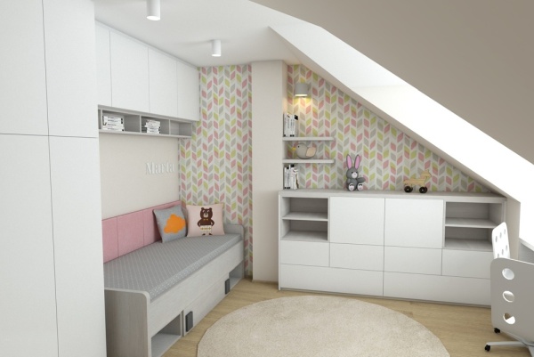 Wizualizacja pokoju dziewczynek 2